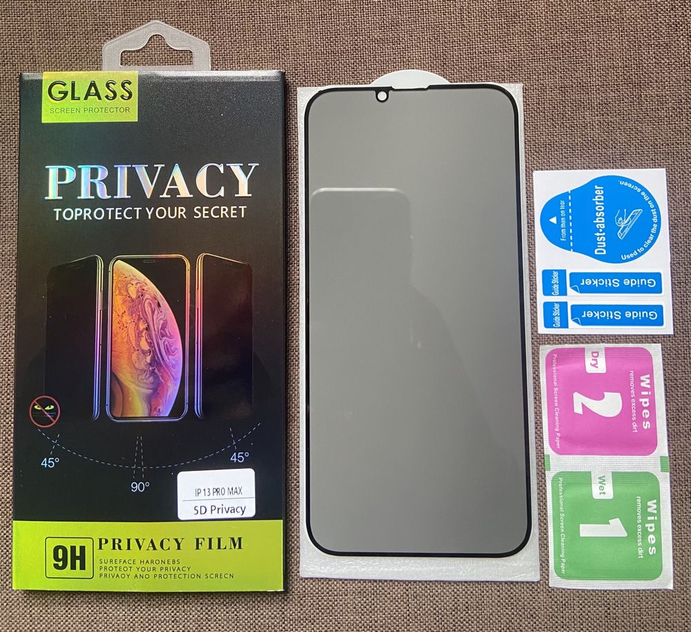 Стъклен Протектор Privacy iPhone XR/XS/11/12/13/14/15/16/Mini/Pro/MAX