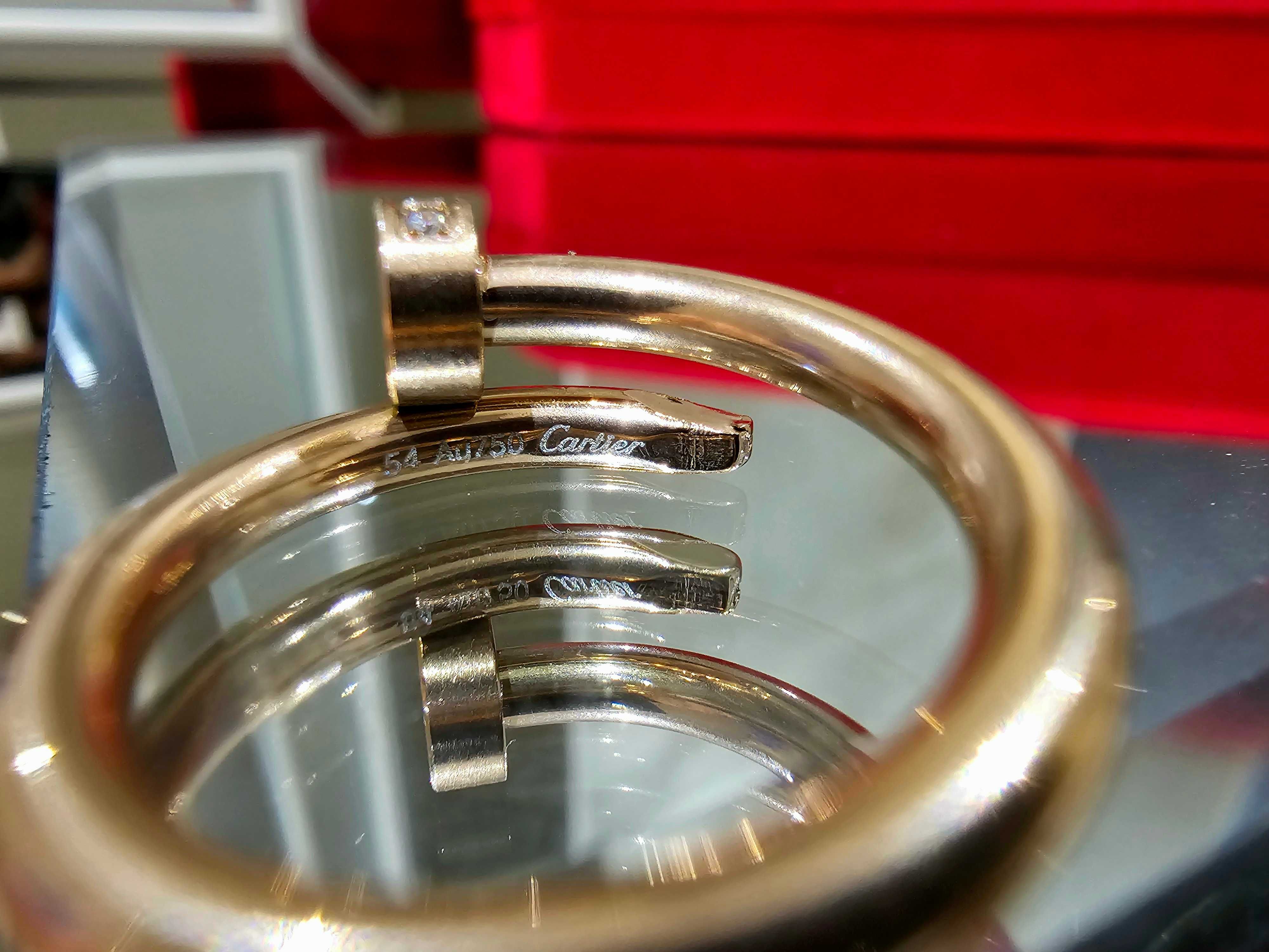 CARTIER Nail Juste un Clou Classic Rose Gold Diamonds Пръстен Пирон