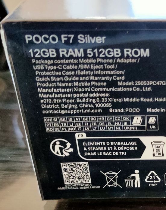 Poco F7 Silver 12 GB RAM/512 GB ROM