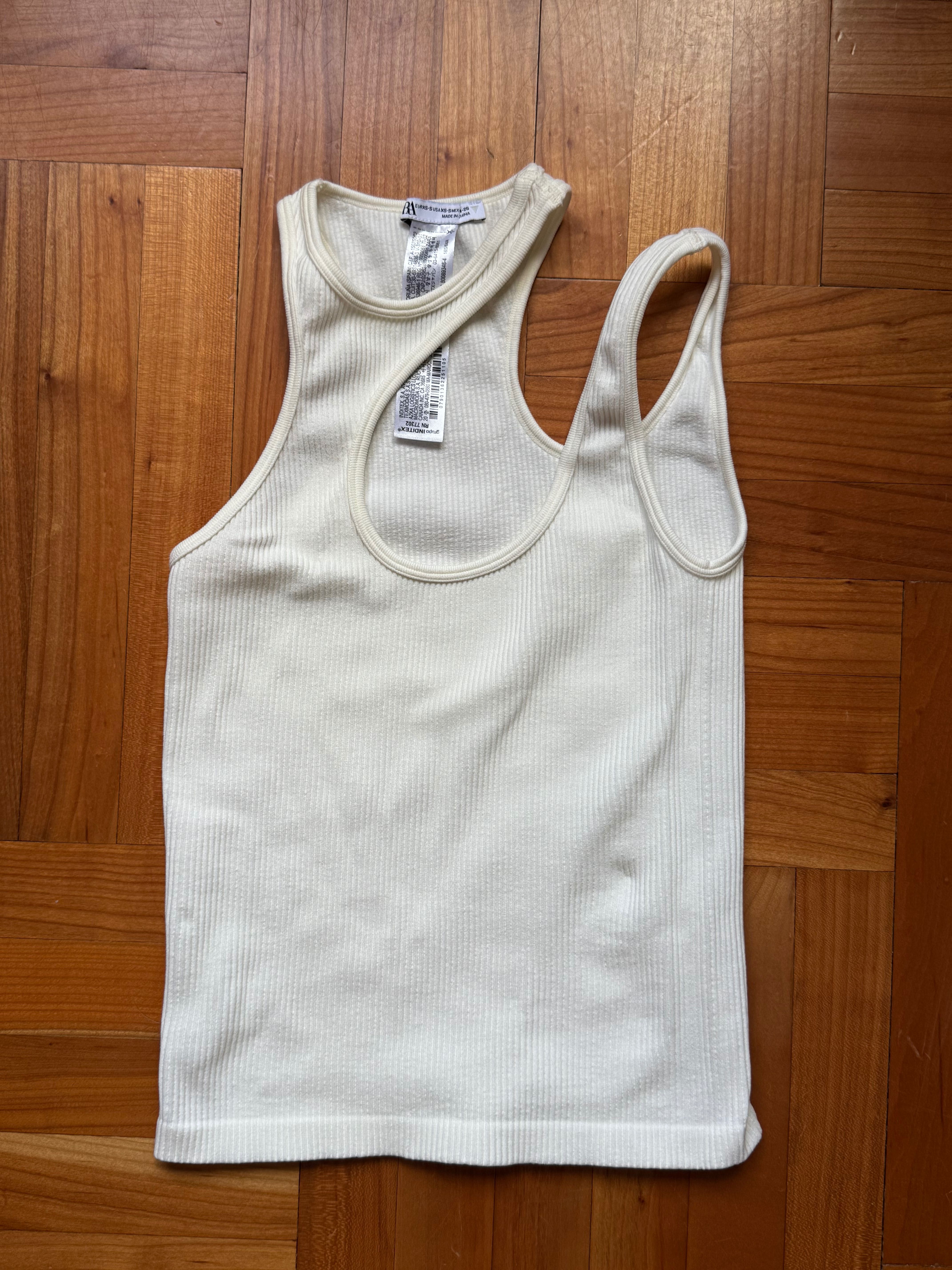 Zara бял потник НЕНОСЕН XS-S
