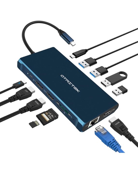 Dock Hub USB-C Thunderbolt 3, 4, compatibile macbook, imac, ipad pro