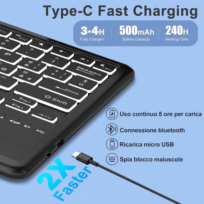 Кейс с BT тракпад клавиатура за Xiaomi Redmi Pad Pro 12.1” (2024)