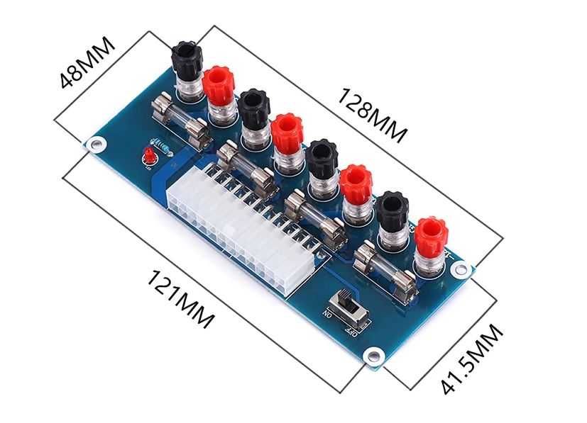 Adaptor sursa ATX molex - mufe banane 4 mm