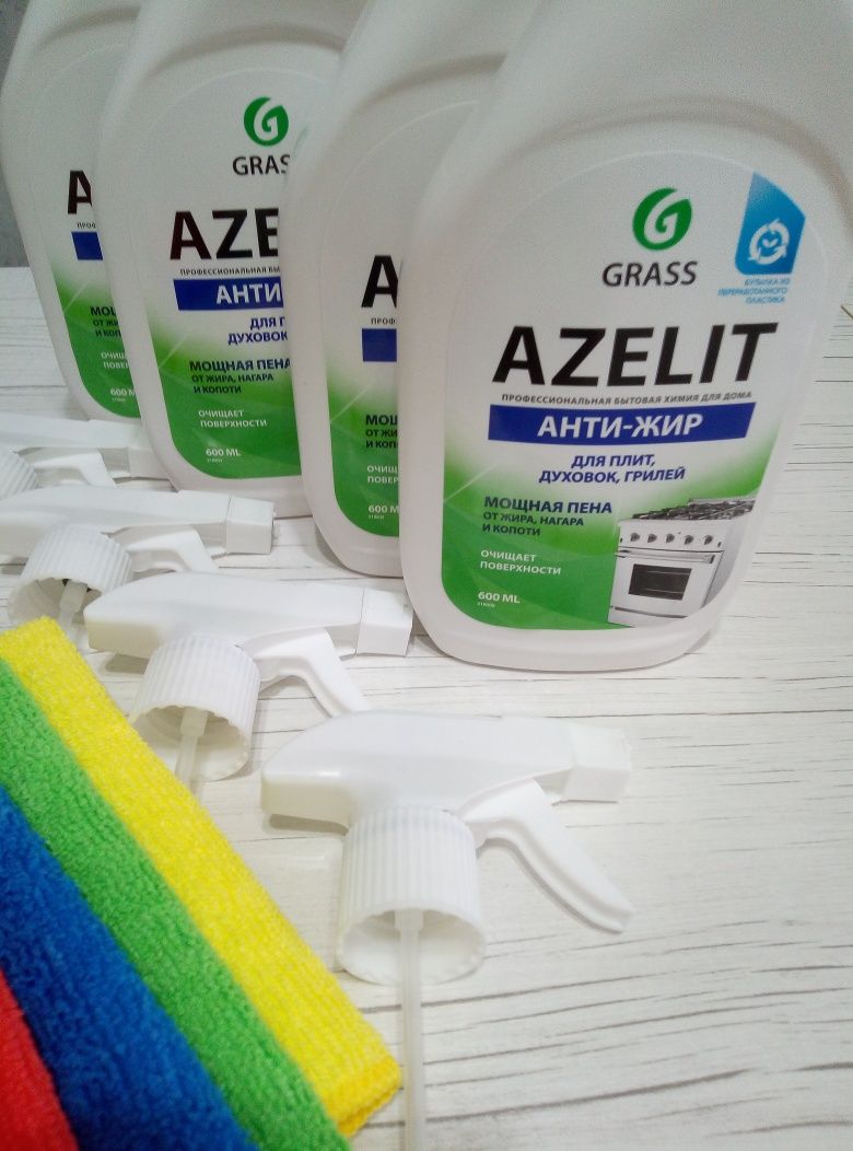 Azelit(анти-жир) 600ml + салфетка микрофибра 30*30см "GRASS"