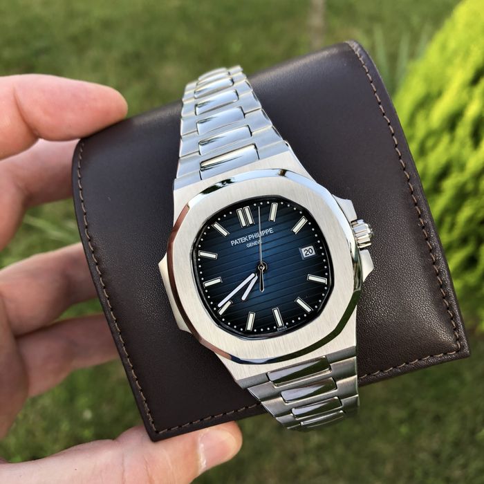 ceas patek philippe nautilus blue dial steel