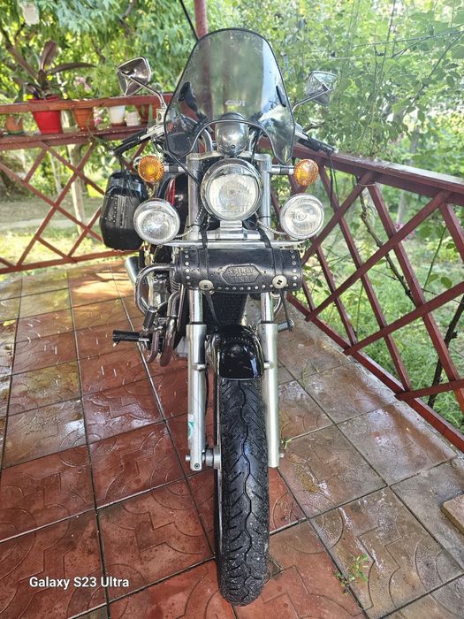 Kawasaki EN500 + echipament complet (cască Airoh, geacă piele, mănuși)