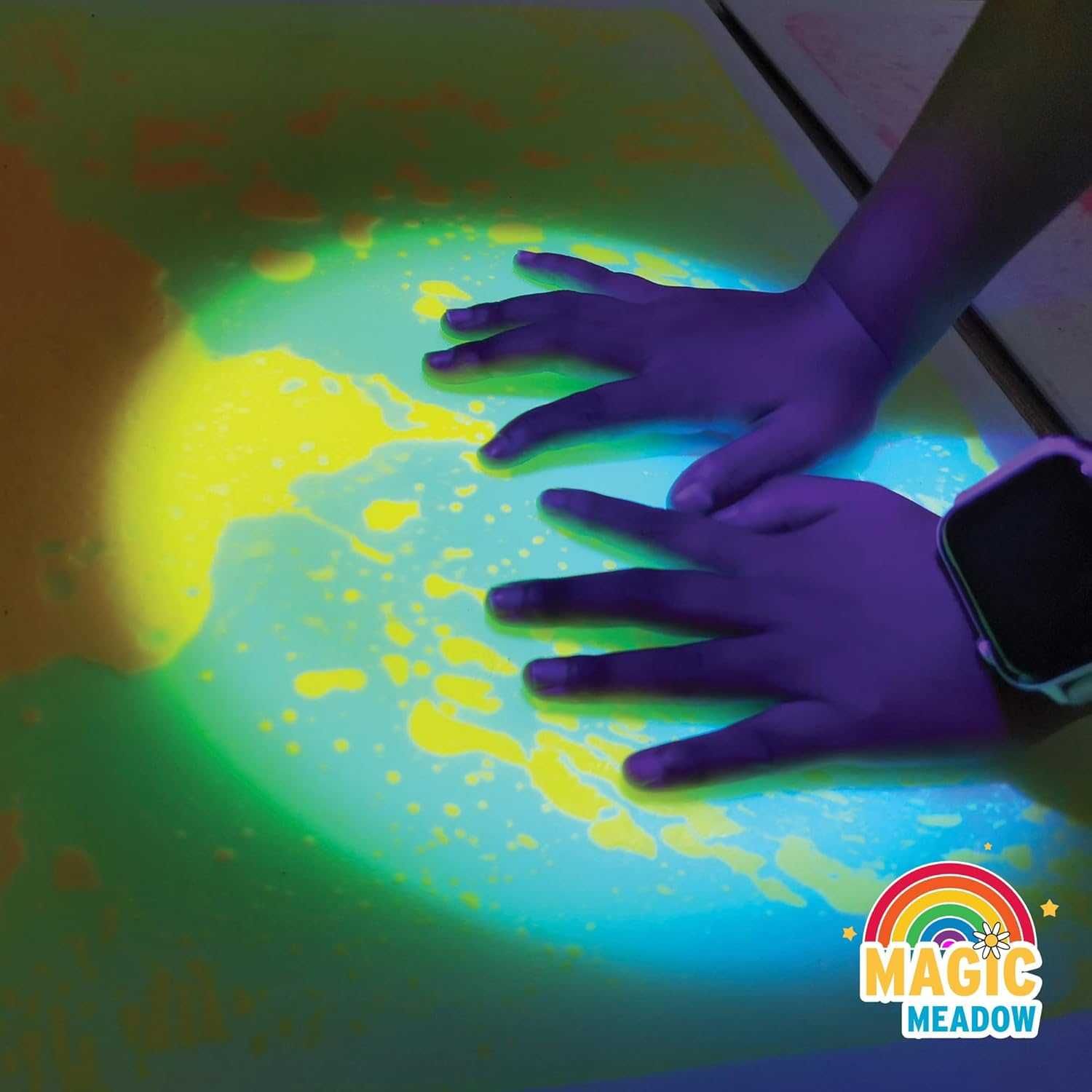 MagicMeadow 6 UV течни подови плочки, успокояваща играчка за деца