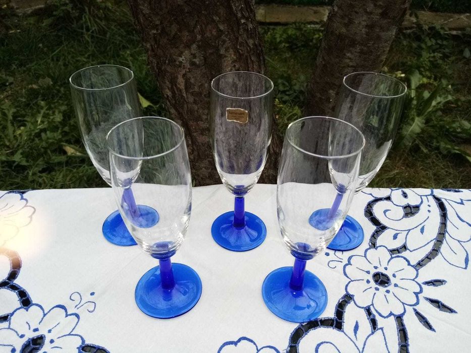 * LUMINARC * - ретро чаши за ви.но - 5 бр. ! НОВИ !