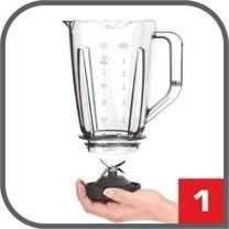 Blender Tefal BlendForce 2 BL420131, 600 W, 4 lame, recipient 2L, Alb
