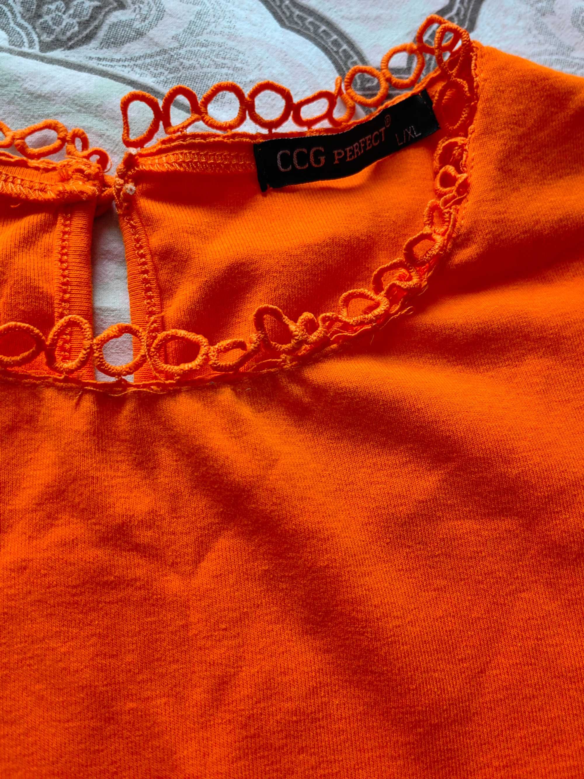 Оранжев потник с къдрици