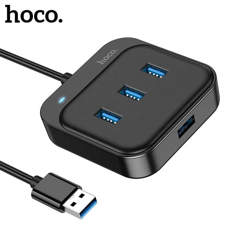 Hoco HB31 USB-A Hub USB3.0 x4 support up to 1Tb hard drive cable 1.2m