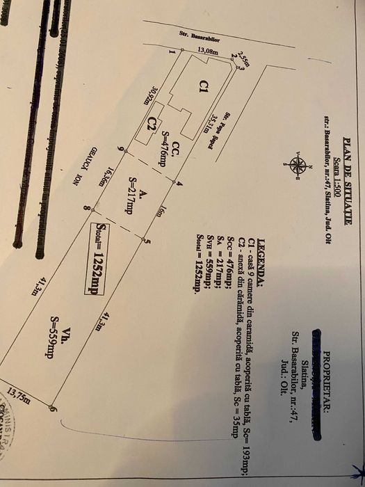 vand casa si teren ultracentral langa Lic. Ion Minulescu