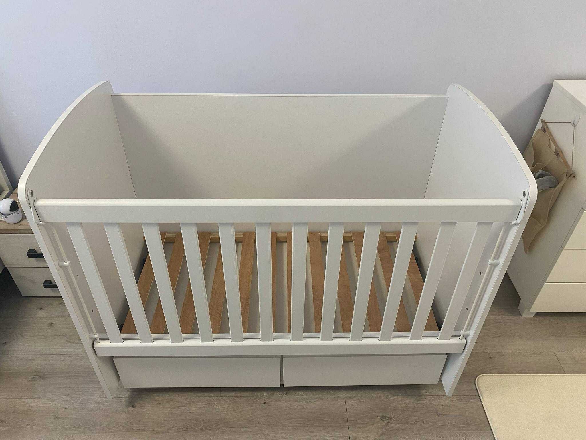 Детско креватче в бяло за матрак 60x120см