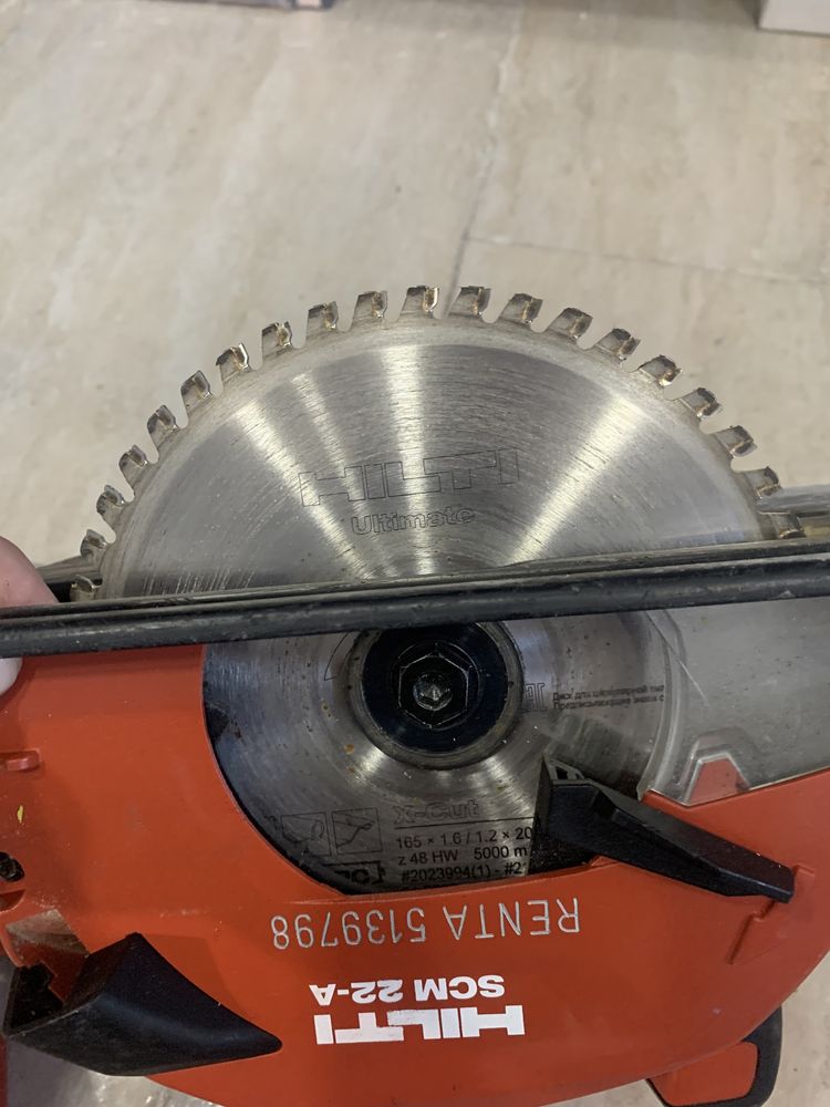 Circular hilti SCM -22A garantie