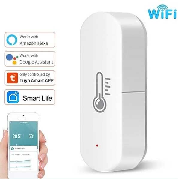 TUYA Smart WiFi датчик за температура и влажност с наблюдение от телеф