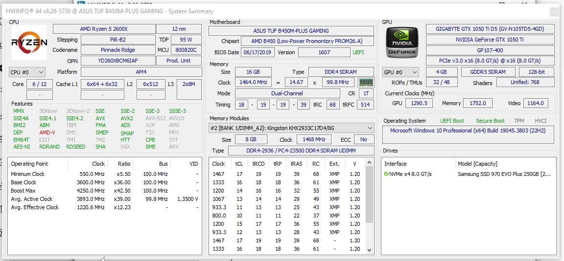 Компютър с CPU Ryzen 5 2600X