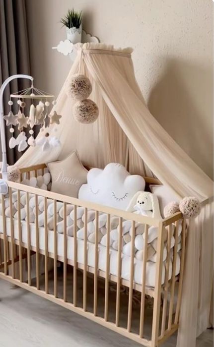 Patut bebe lemn natur cu lada depozitare