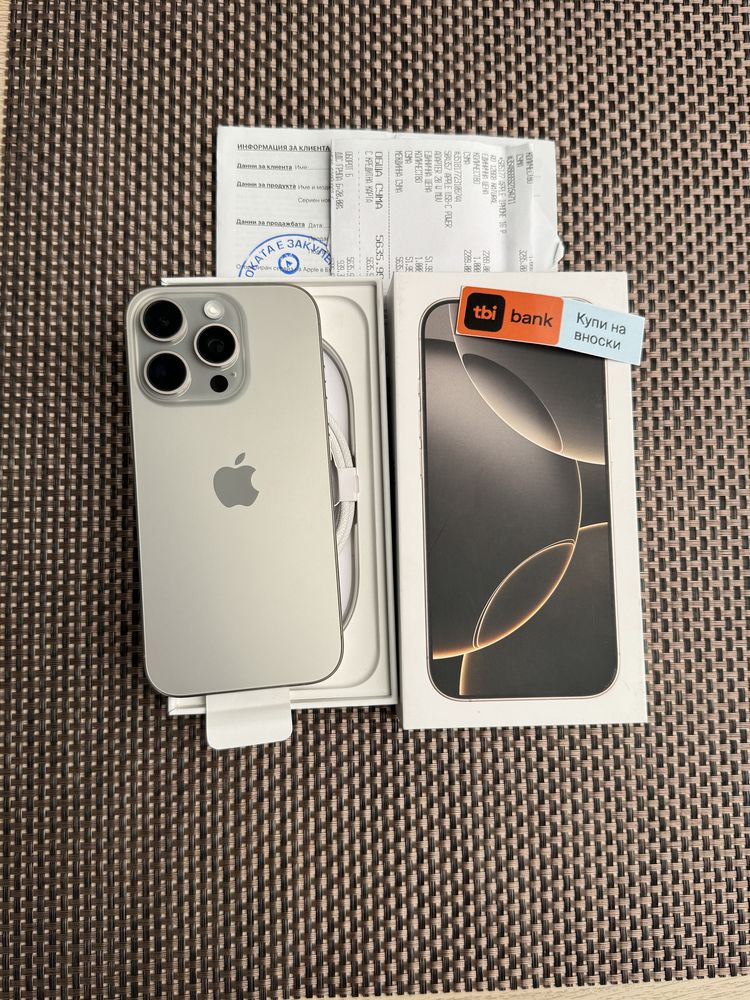 НОВ! Лизинг от 70лв/м‼️iPhone 16 Pro Natural Titanium