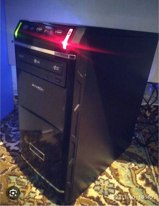 Кейс корпус для ПК компьютера полностью рабочий дисковод двдром вместе