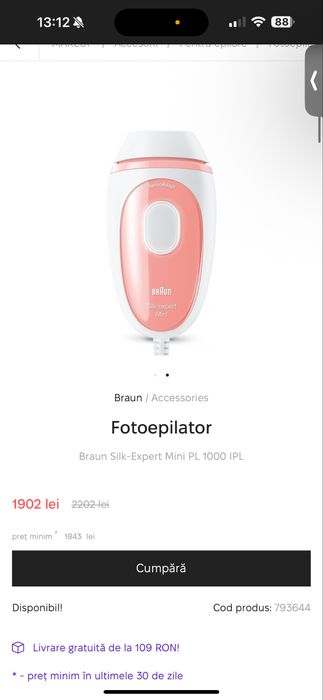 Braund silk expert mini PL 1000 IPL