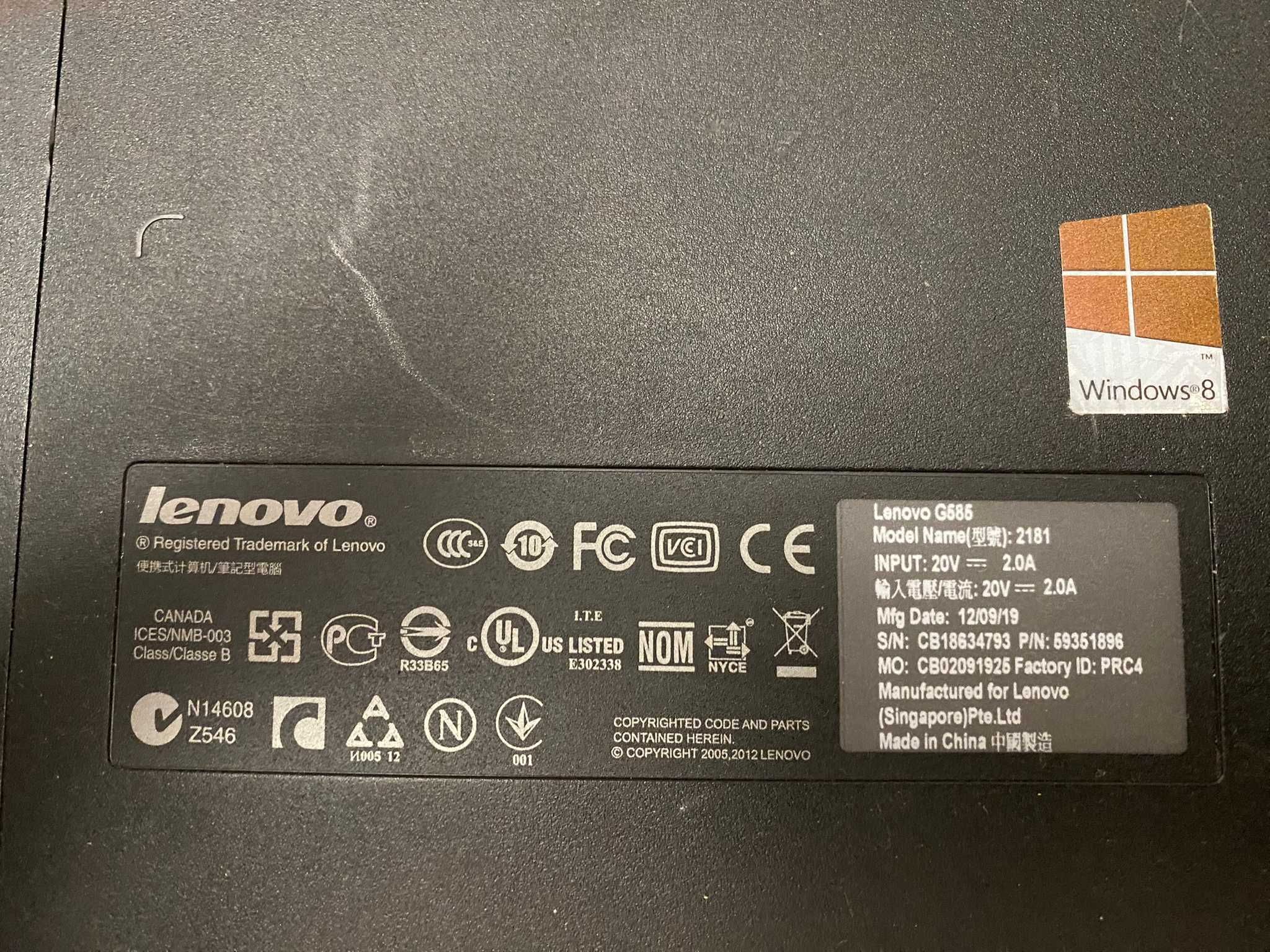 Dezmembrez Lenovo G585