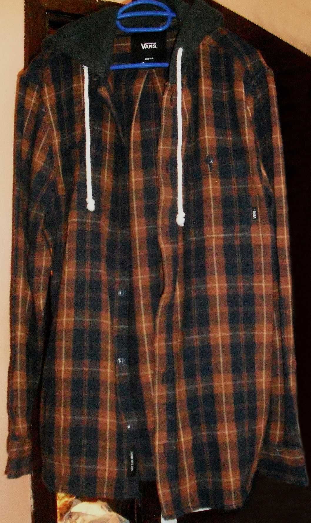Карирана риза Vans с 4 джоба и качулка