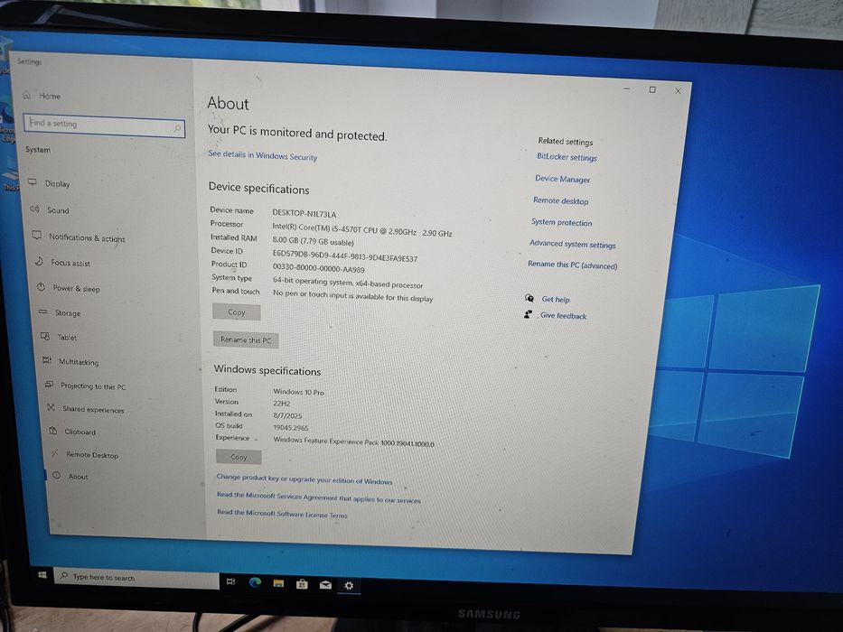 Mini pc lenovo tiny i5 ram 8Gb ssd 128Gb office Windows 10