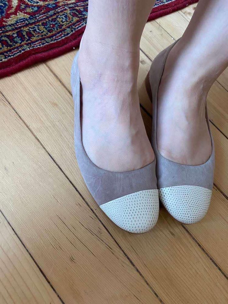 Велурени обувки, балеринки, пантофки Clarks, 39,5