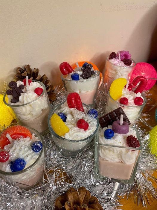 Коледни соеви свещи