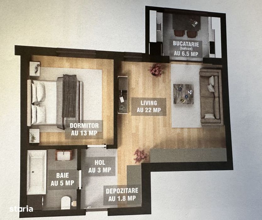 Apartament 2 camere 0% comision, 51,5 MP Militari Residence