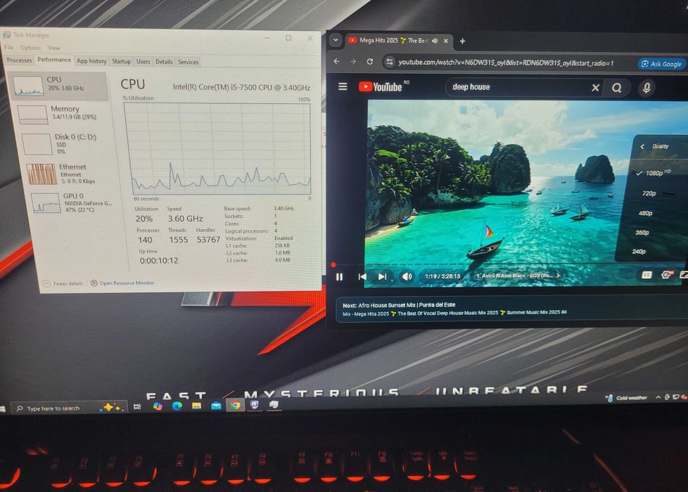 PC Gaming i5-7500 3,40 GHz 12Gb DDR4 SSD Kingston 512GB GTX750