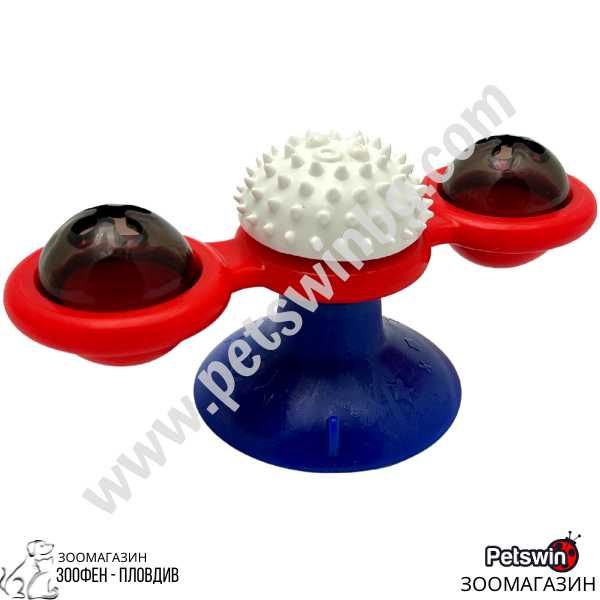 Играчка за Коте - Въртяща - 15.8см/7.5см/6.9см - Шарена разцветка