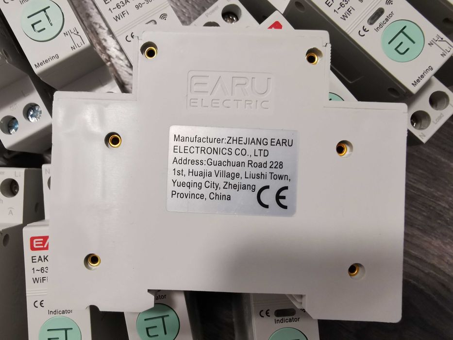 Siguranta Smart WIFI Tuya/SmartLife cu masurare consum 1-63A 1P+N EARU
