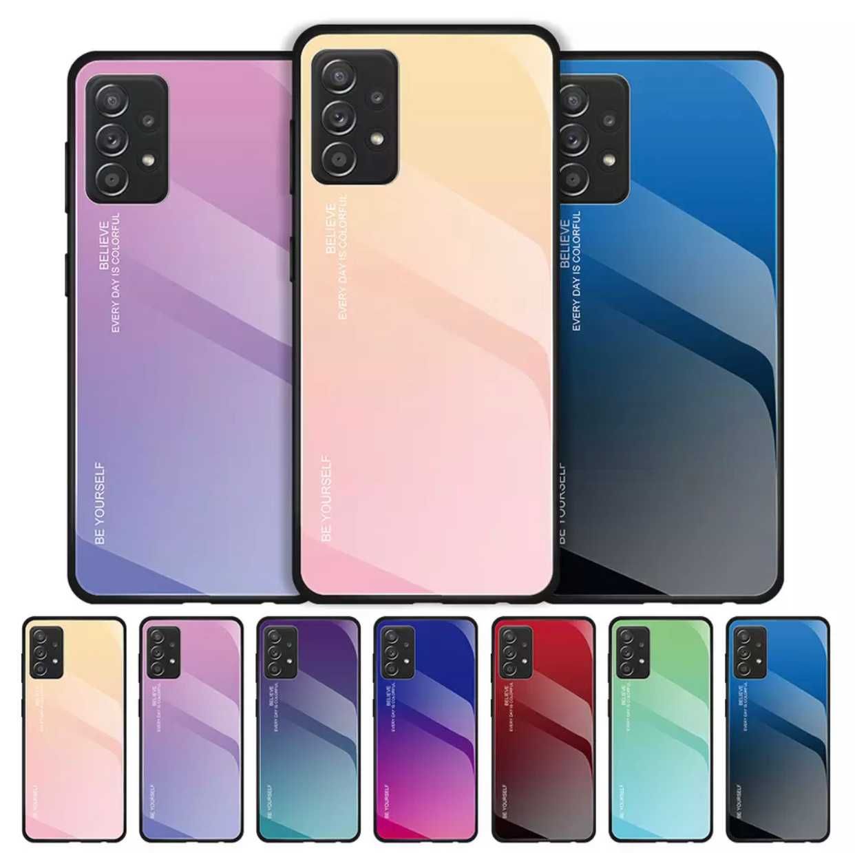 Husa Gradient din sticla pentru Samsung Galaxy A6 2018 / J6+ / J6 Plus