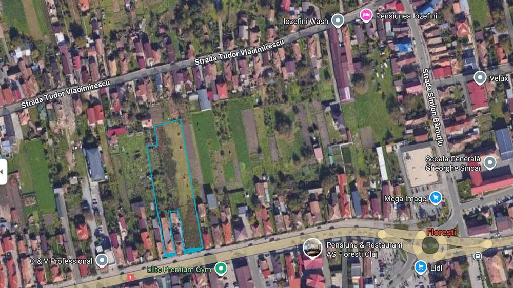 Vand teren si casa in Floresti central strada Avram Iancu