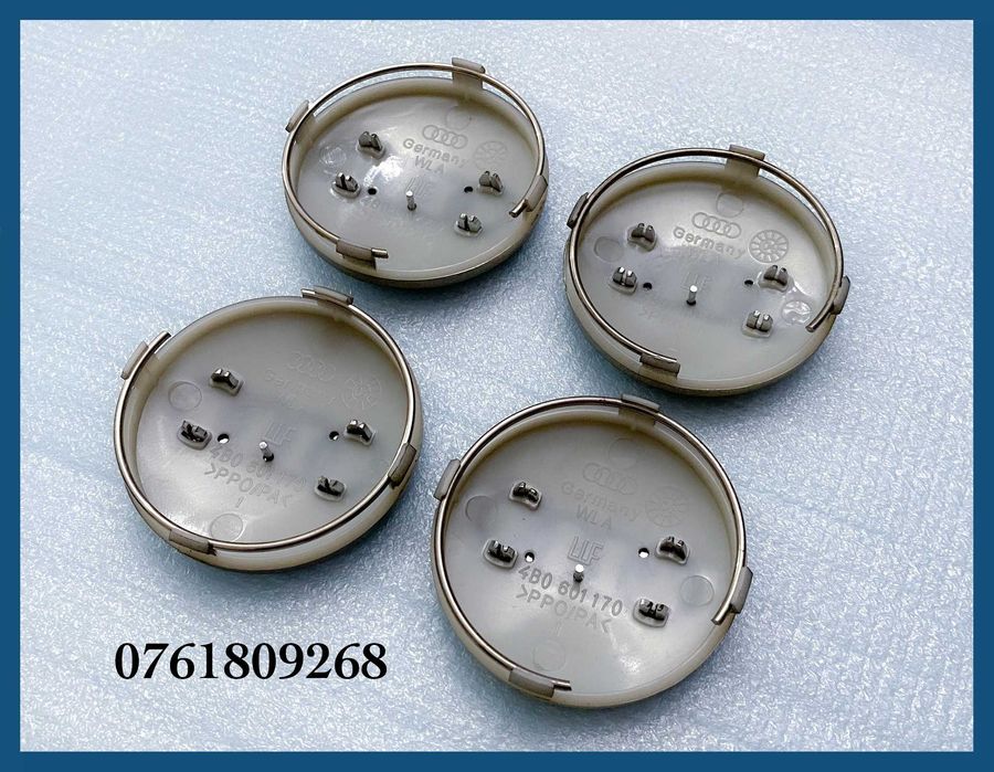 Set 4 capace gri 60mm 4B0601170 jante aliaj Audi