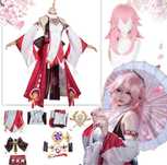 Vand cosplay marimea S yae miko + peruca din genshin impact