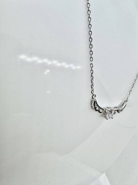 Сребърно колие с мойсанит (Диамант) 0.5 карата