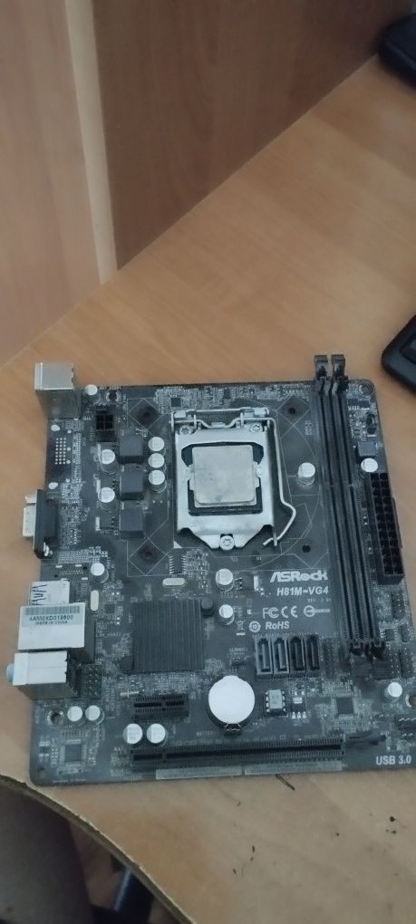 материнская плата ASRock h81m-vg4 с процессором