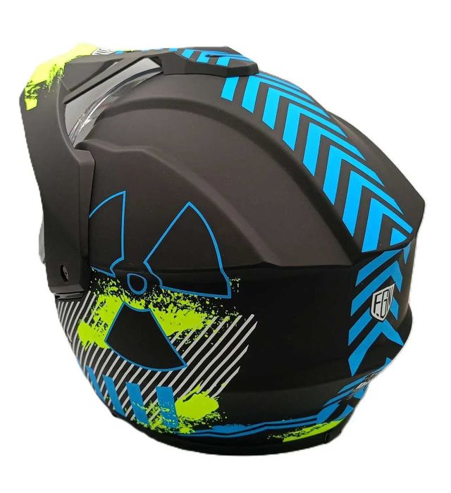 Каска Крос Мотор/Скутер/Бъги/Вело/АТВ с Визьор Два цвята