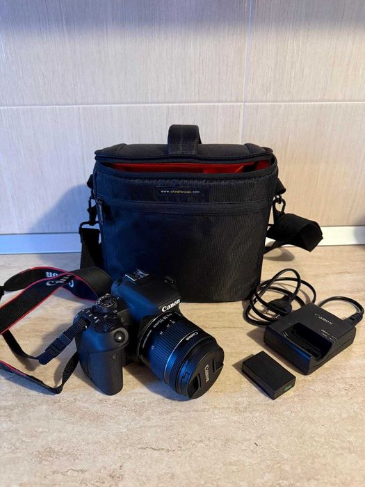 Canon EOS 800D geanta + baterie extra