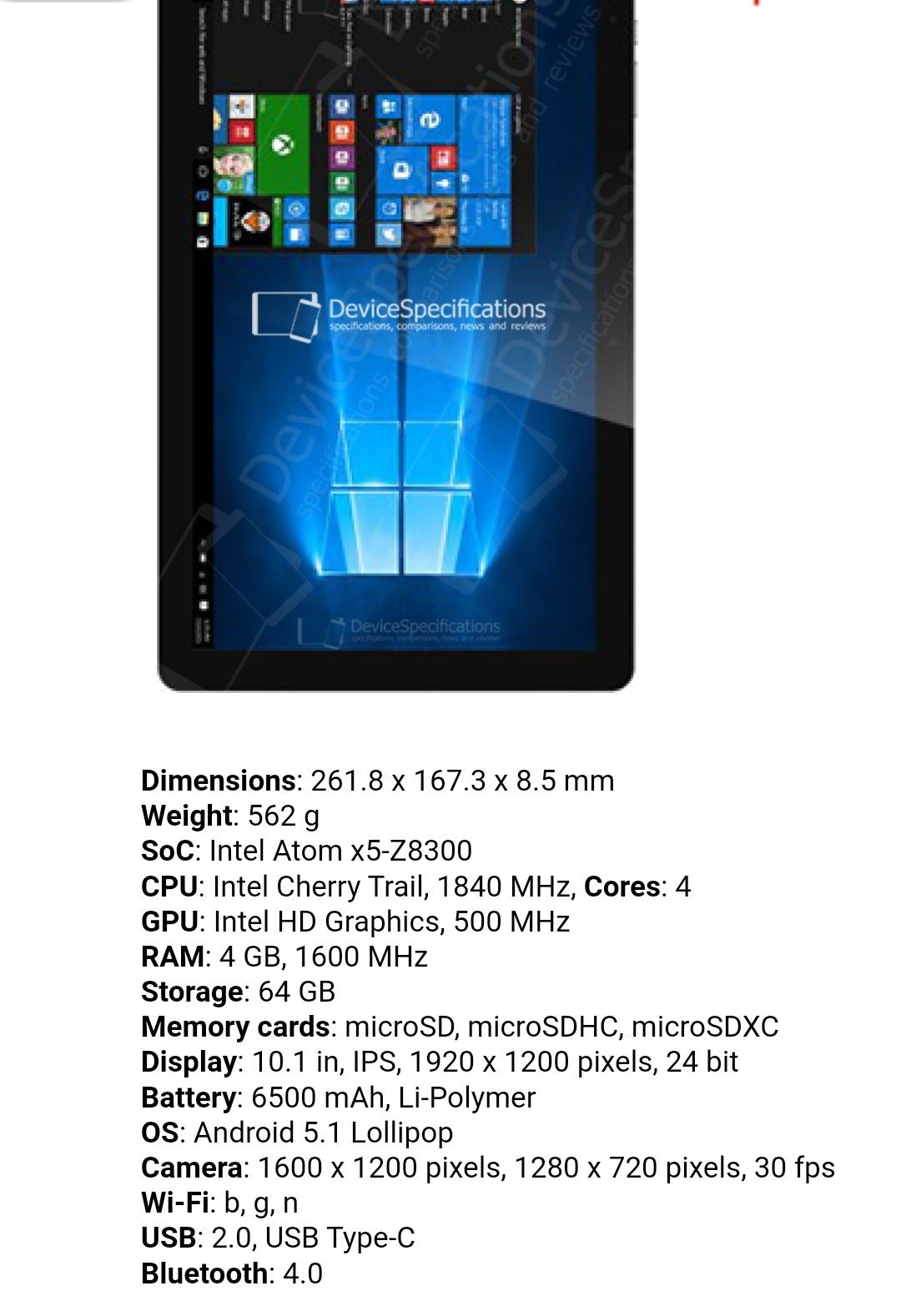 Tableta CHUWI Hi10 Pro CWI529 2 in 1 Ultrabook Tablet PC 10.1 inch