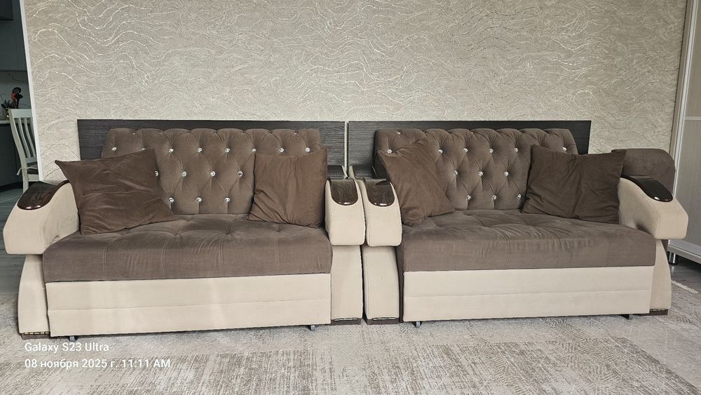 Диван трансформер 3в1 с пуфиком