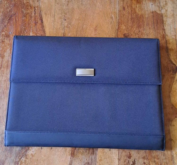 чанта папка луксозна за документи синя Марксман Marksman Размер А4