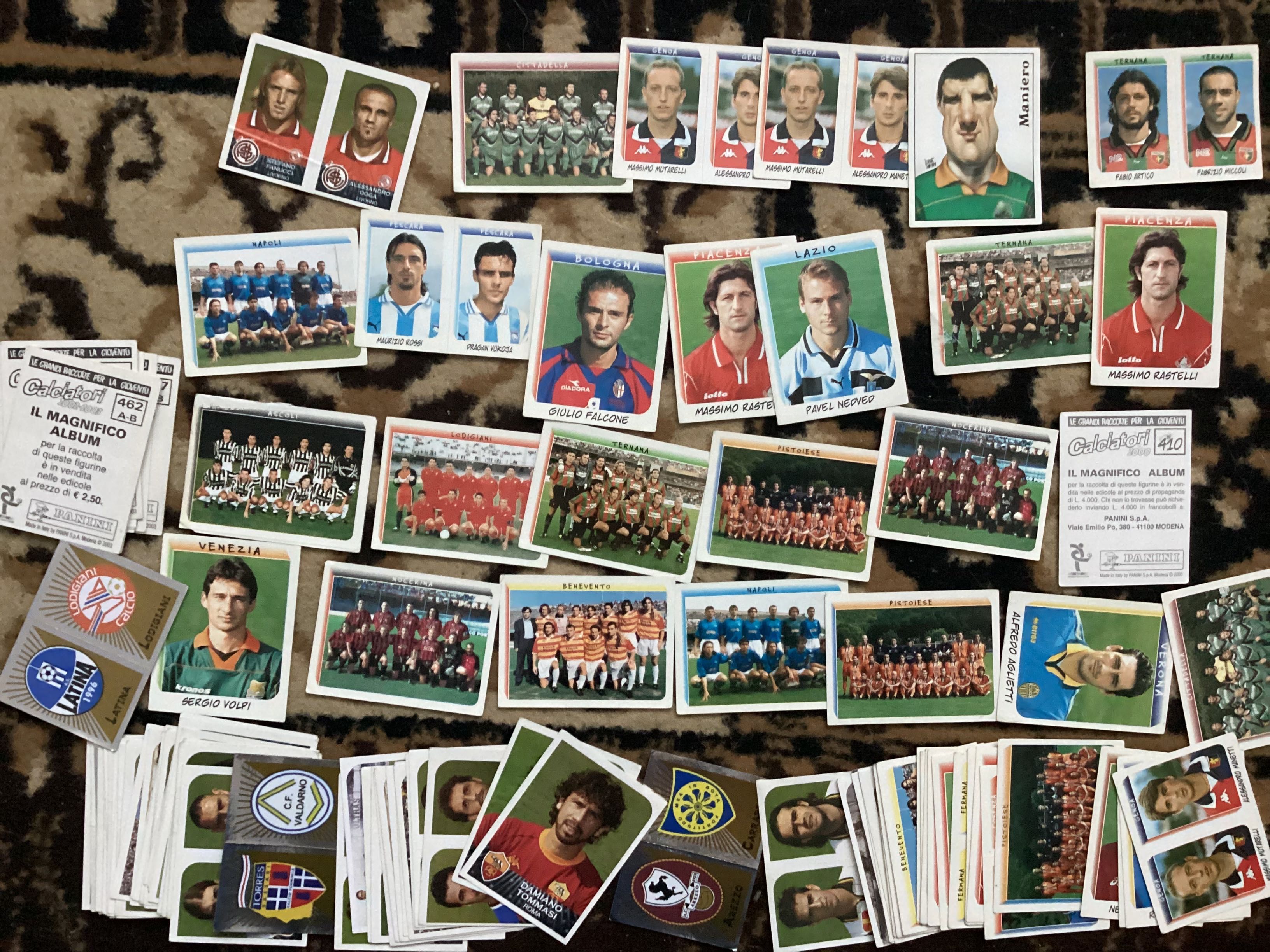 Stickere fotbalisti panini Calciatori an 2000