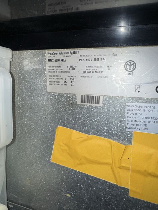 Automat cafea Necta Krea cu sistem de plata