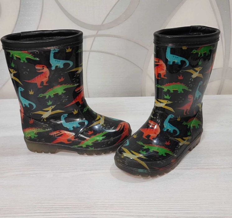 Сапоги резиновые утеплённые на мальчика.