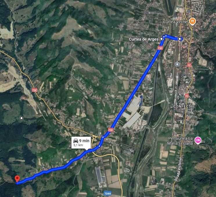 Teren 2.213 mp, Curtea de Argeș, utilități, 25 m deschidere