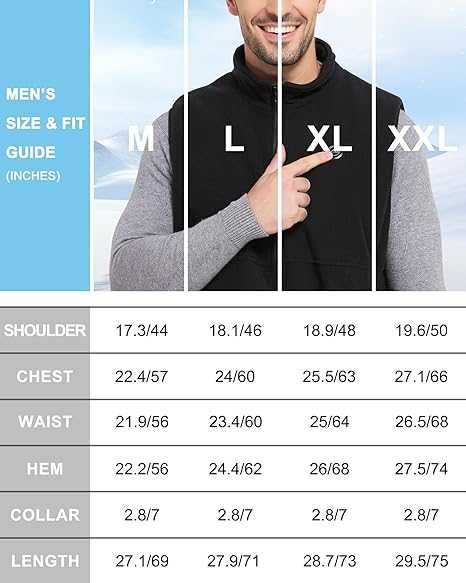 Отопляема жилетка за мъже, батерия 10000mАh, 6 зони, 3 степени, М