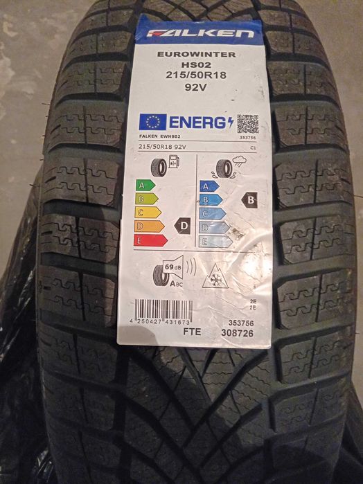 4 броя зимни гуми 215/50 R18 Falken Eurowinter HS02  DOT 3923